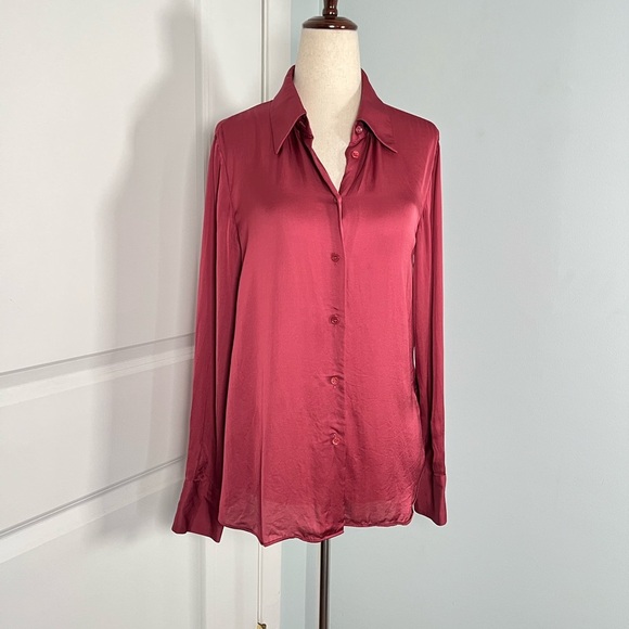 Massimo Dutti essential Button Down Shirt size 2 - Picture 5 of 10